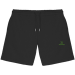 Core Sweatshorts 300 g/m² – grüne Stickerei