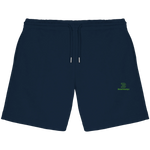 Core Sweatshorts 300 g/m² – grüne Stickerei
