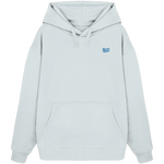 Motion Oversize Hoodie 350 g/m² – Bio-Baumwolle, blaue Stickerei