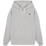 Form Oversize Hoodie 350 g/m² – Bio-Baumwolle, schwarze Stickerei