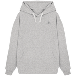 Standard Oversize Hoodie 350 g/m² – Bio-Baumwolle, schwarze Stickerei