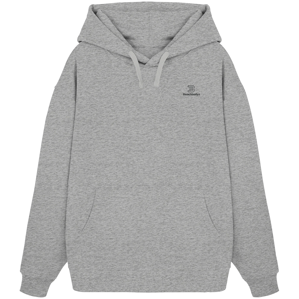 Standard Oversize Hoodie 350 g/m² – Bio-Baumwolle, schwarze Stickerei