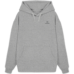 Standard Oversize Hoodie 350 g/m² – Bio-Baumwolle, schwarze Stickerei