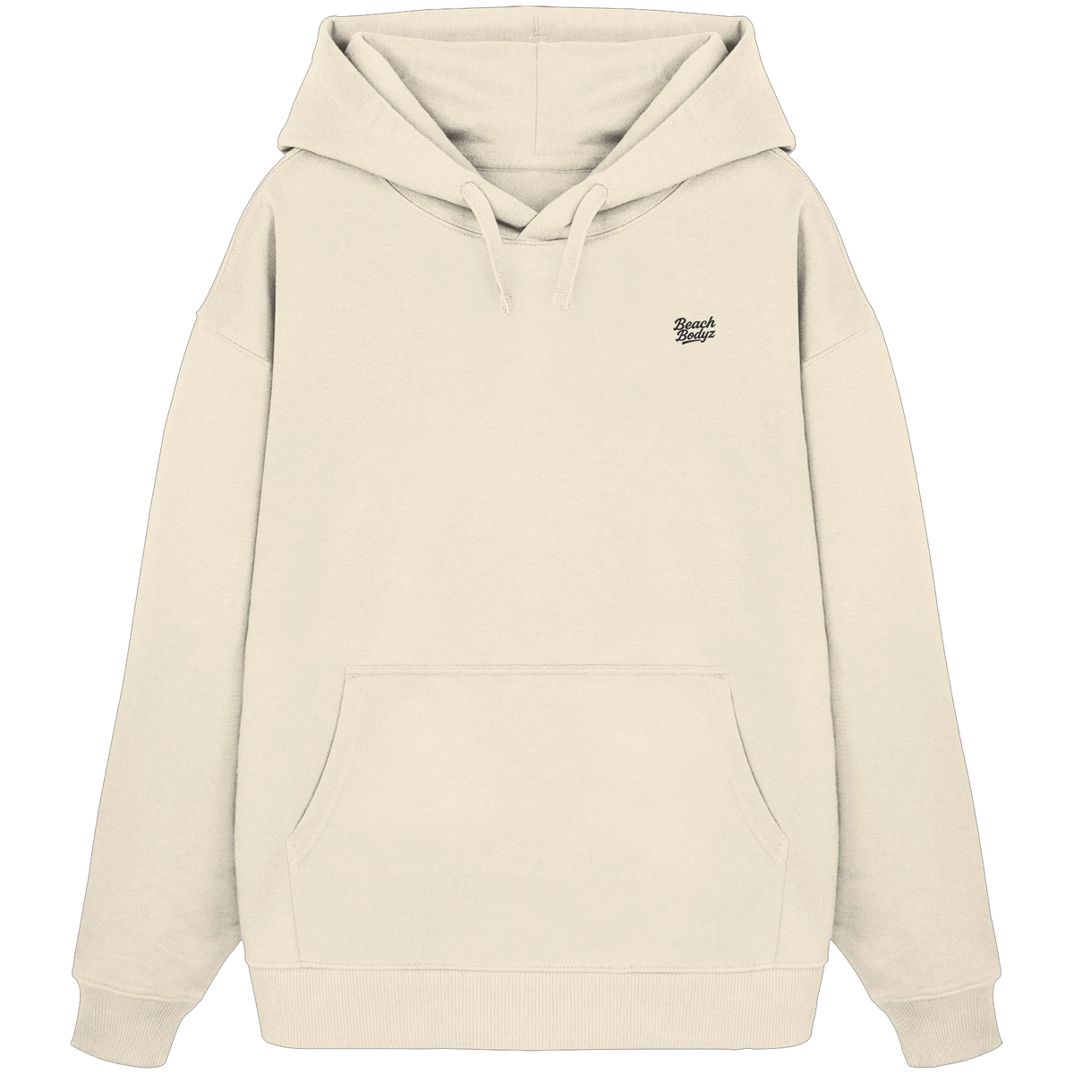 Form Oversize Hoodie 350 g/m² – Bio-Baumwolle, schwarze Stickerei