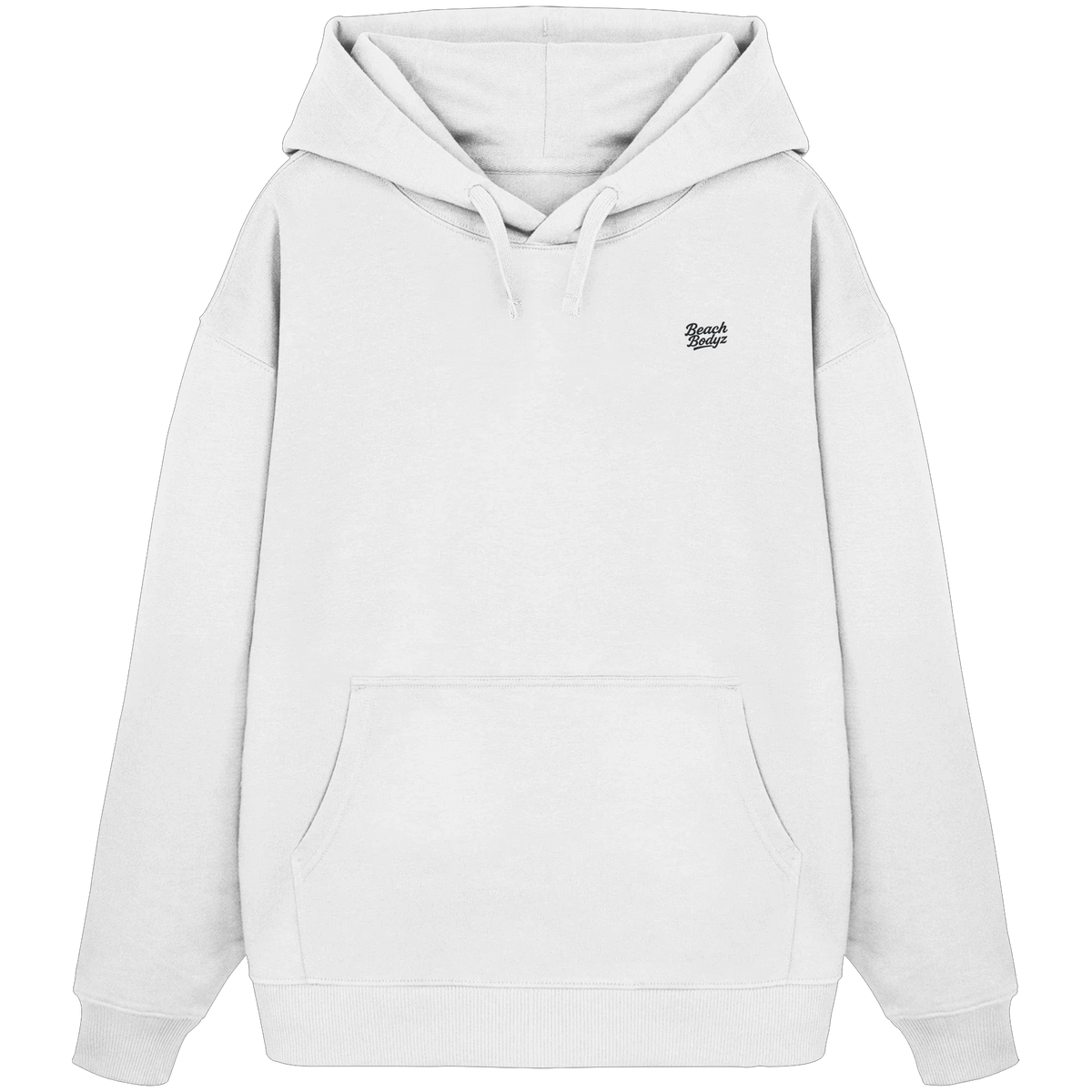 Form Oversize Hoodie 350 g/m² – Bio-Baumwolle, schwarze Stickerei