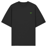 Monster Oversize T-Shirt 200 g/m² – Bio-Baumwolle, grüne Stickerei