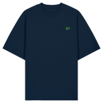 Monster Oversize T-Shirt 200 g/m² – Bio-Baumwolle, grüne Stickerei