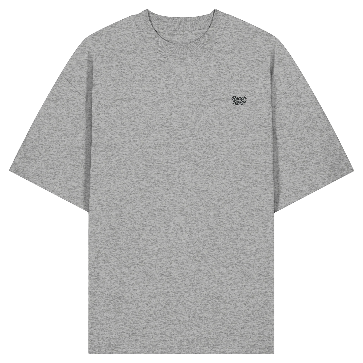 Form Oversize T-Shirt 200 g/m² – Bio-Baumwolle, schwarze Stickerei