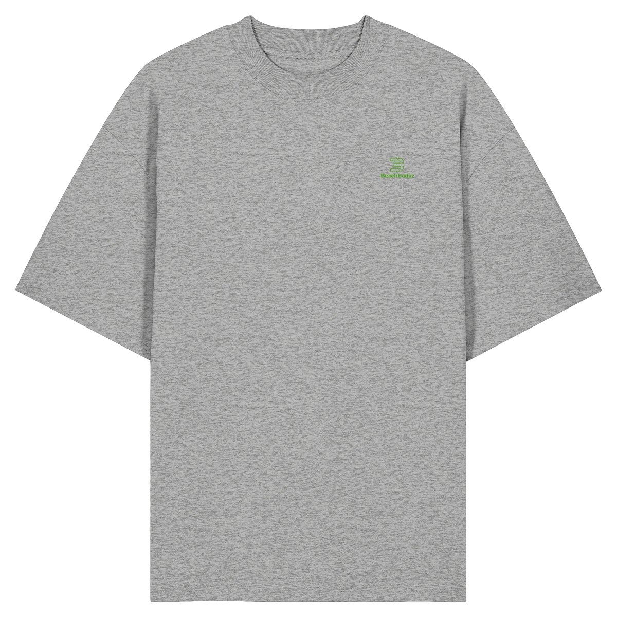 Core Oversize T-Shirt 200 g/m² – Bio-Baumwolle, grüne Stickerei