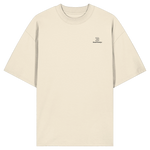 Standard Oversize T-Shirt 200 g/m² – Bio-Baumwolle, schwarze Stickerei