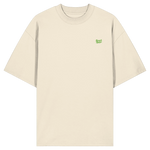 Monster Oversize T-Shirt 200 g/m² – Bio-Baumwolle, grüne Stickerei