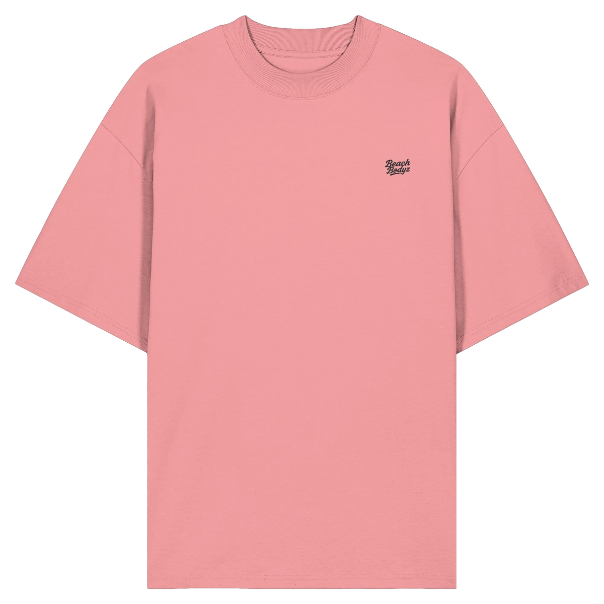 Form Oversize T-Shirt 200 g/m² – Bio-Baumwolle, schwarze Stickerei
