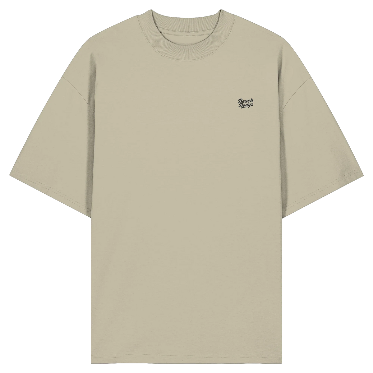 Form Oversize T-Shirt 200 g/m² – Bio-Baumwolle, schwarze Stickerei