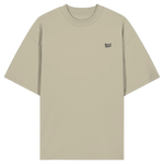 Form Oversize T-Shirt 200 g/m² – Bio-Baumwolle, schwarze Stickerei