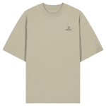 Standard Oversize T-Shirt 200 g/m² – Bio-Baumwolle, schwarze Stickerei