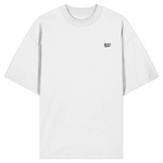 Form Oversize T-Shirt 200 g/m² – Bio-Baumwolle, schwarze Stickerei