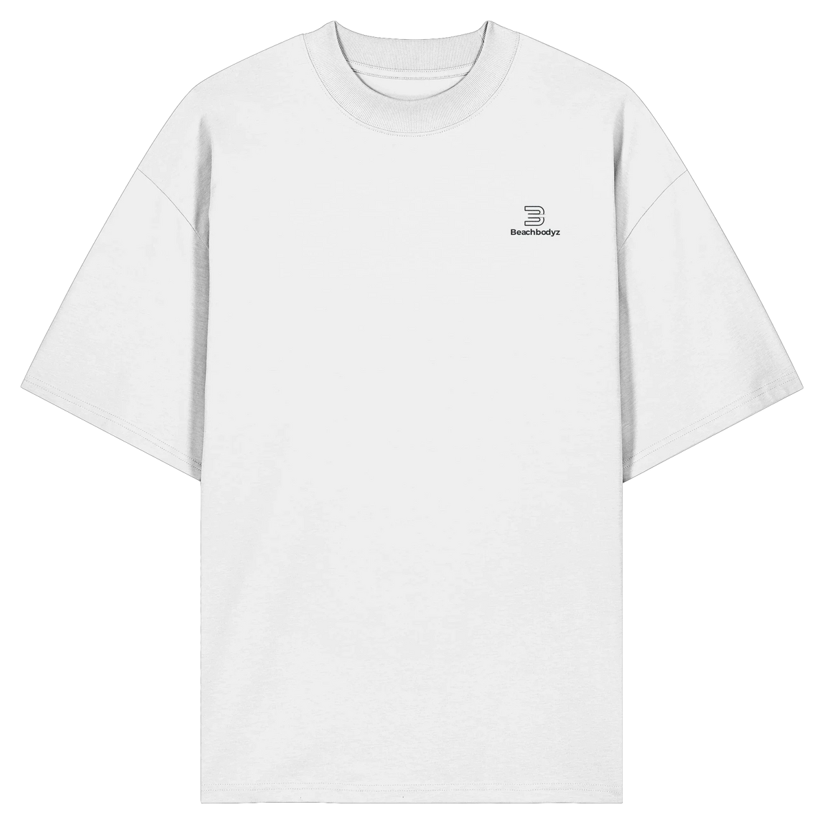Standard Oversize T-Shirt 200 g/m² – Bio-Baumwolle, schwarze Stickerei