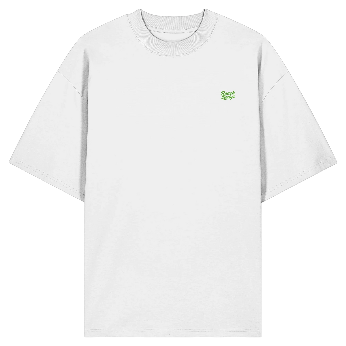 Monster Oversize T-Shirt 200 g/m² – Bio-Baumwolle, grüne Stickerei