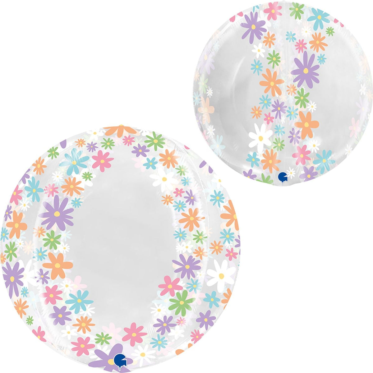 19"/48cm 4D Folienballon Globe Bunte Gänseblümchen