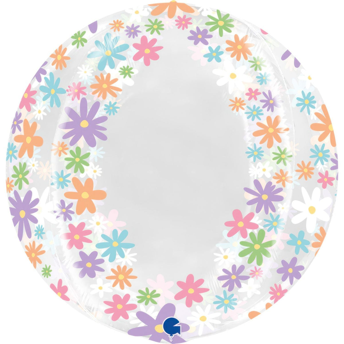 19"/48cm 4D Folienballon Globe Bunte Gänseblümchen