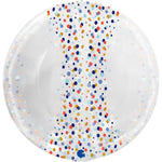 Folienballon "Transparent Confetti 4D" 48 cm | Mehrfarbig