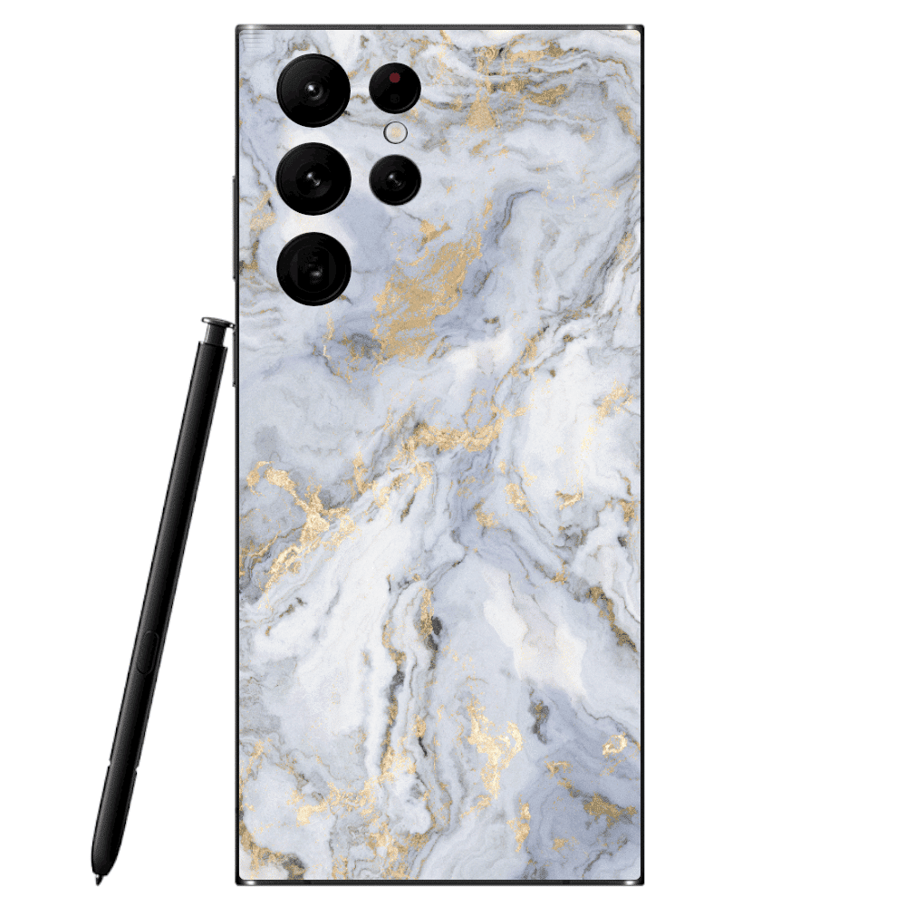 Galaxy S22 Skin Gold Marble