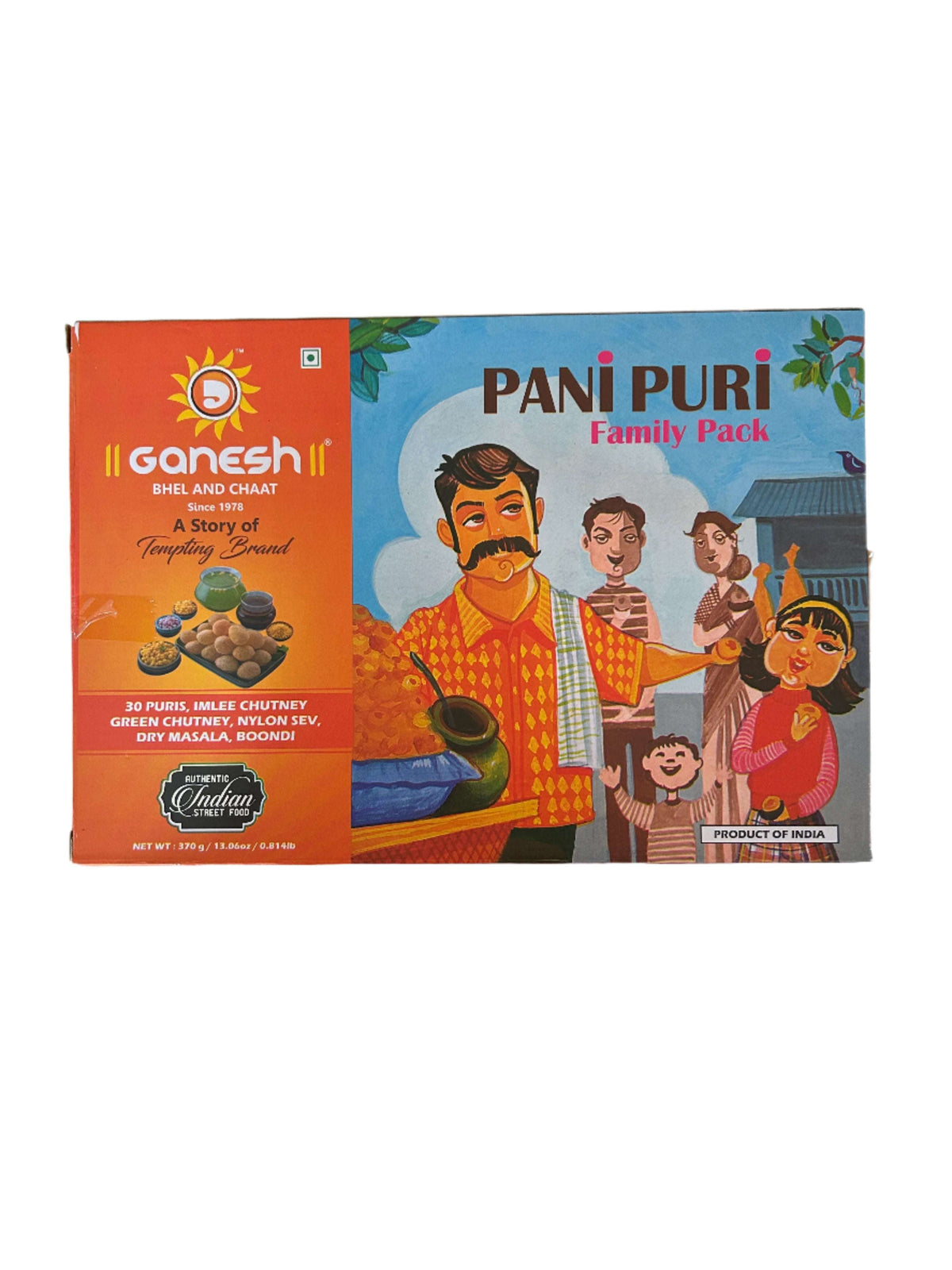 Ganesh Bhel Pani Puri Family pack 370g - Namma Markt