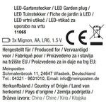 Gartenstecker Stern LED Weihnachtsbeleuchtung Batterie Timer warmweiß 60x60 cm