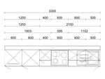 Bremen – Küchenzeile 330 cm, vormontiert