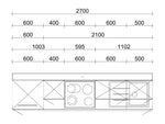 Stuttgart – Küchenzeile 270 cm, vormontiert