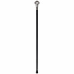 Gehstock aus Metall | Silberne Krone - 93 cm