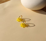Gelbe Margarite Edelstahl Hoops