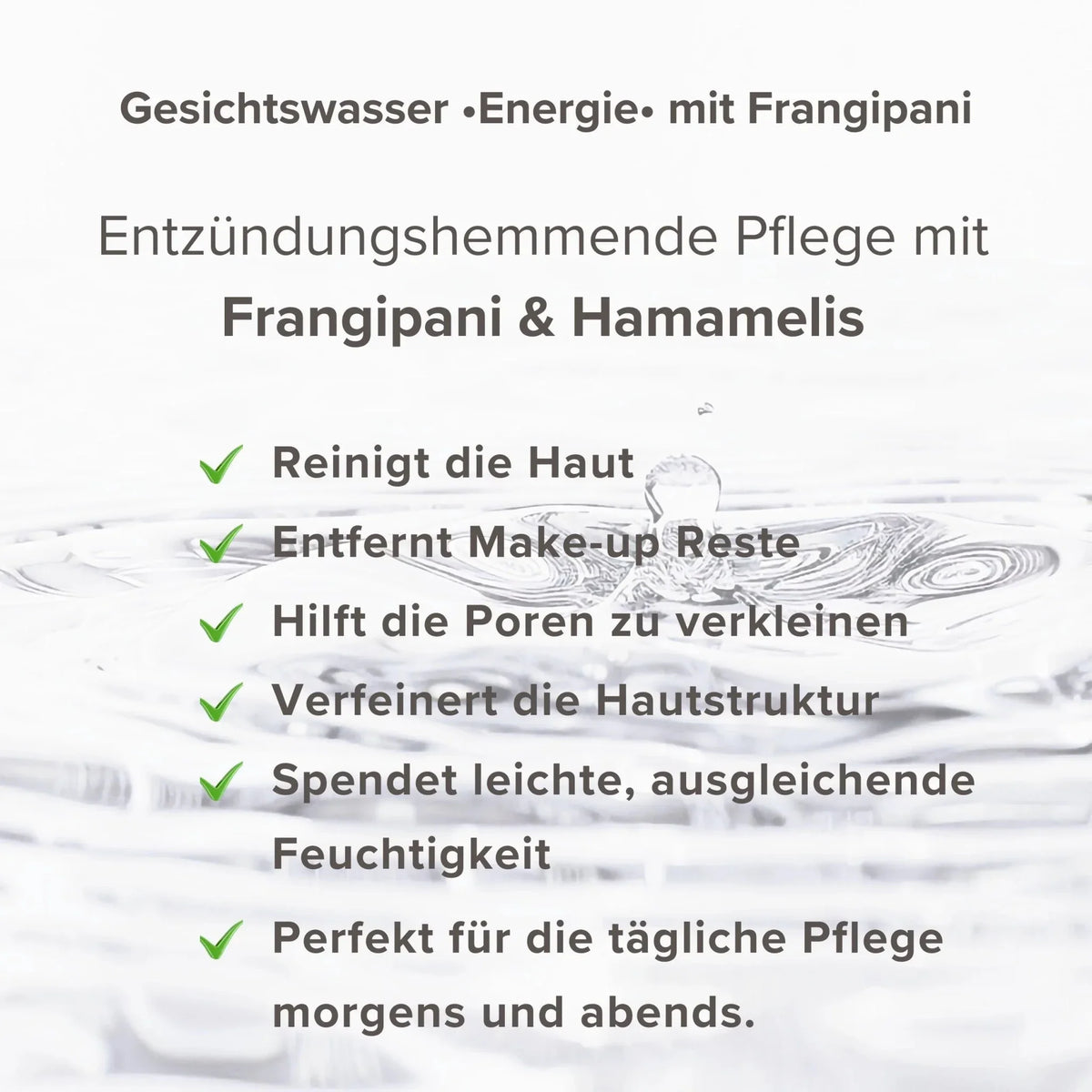 Gesichtswasser •Energie• mit Frangipani