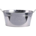 Getränkekühler Zink Wanne Oval 24 Liter Eiseimer Sektkühler Eiskübel 50x23 cm