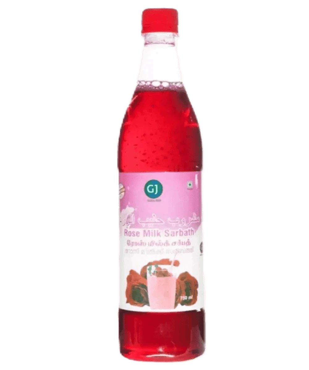 GJ Rose Milk Sarbath 750ml