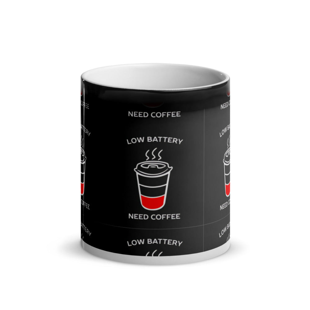 Low Battery I Need Coffee Thermo Tasse