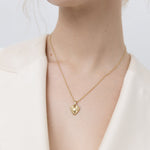 GOLD HEART CHARM NECKLACE AMOURA