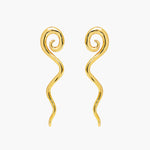 SPIRAL LONG EARRINGS MARE GOLD