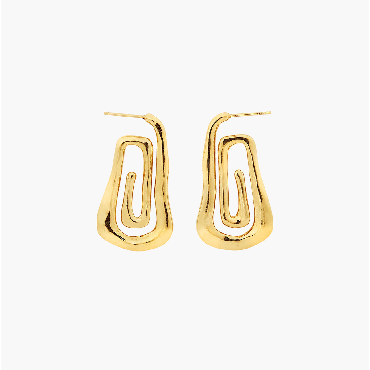 SPIRAL TWIST HOOP EARRINGS CLÉO GOLD
