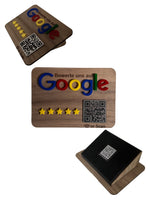 Google Bewertung Aufsteller Schild für Unternehmen Läden Shops Restaurants. QR Code und NFC