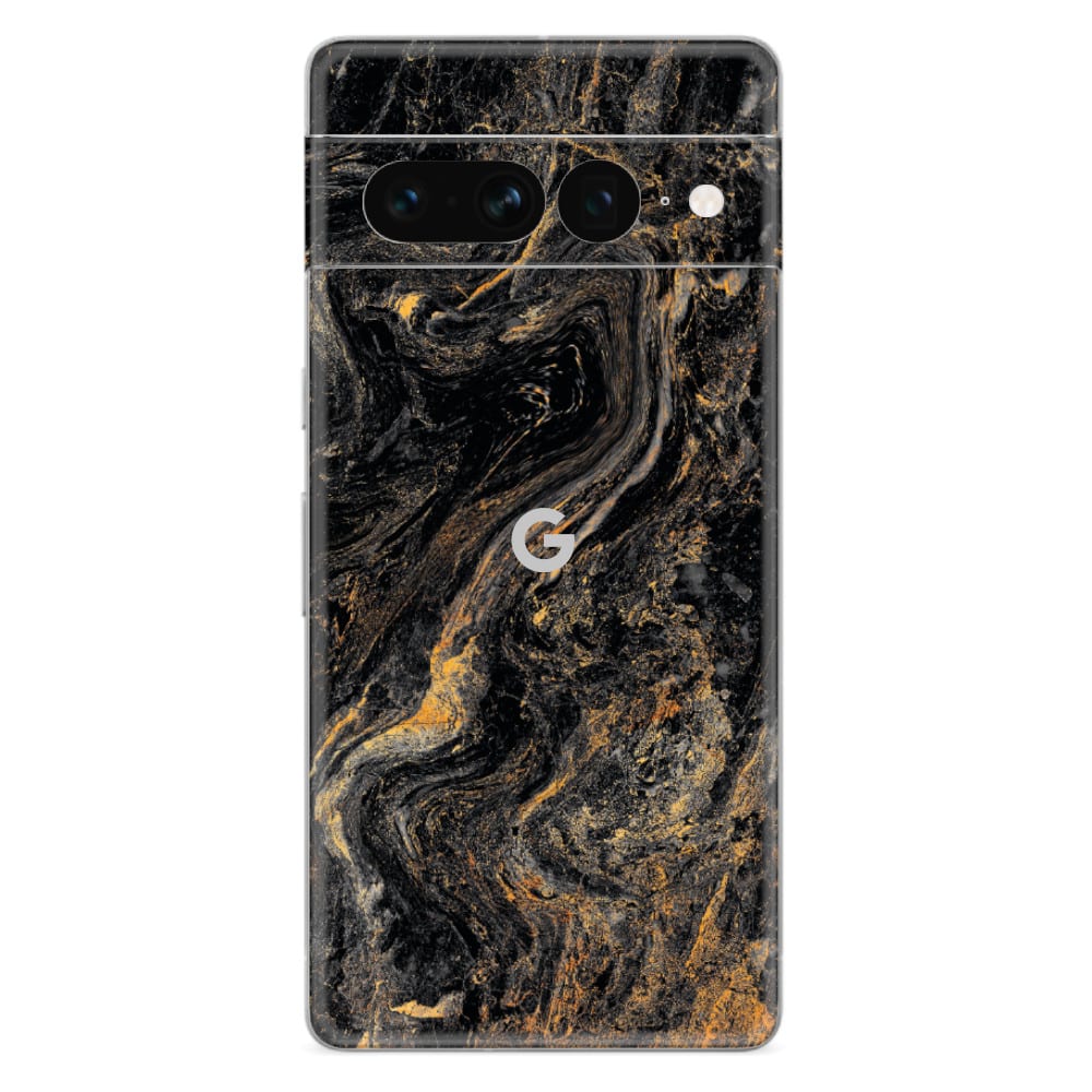 Google Pixel 7a Skin Gold Black