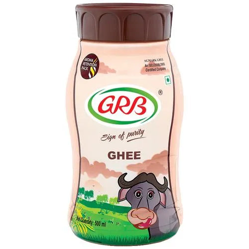 GRB Pure Buffalo Ghee - Rich In Nutrients, 500 ml / Pooja special