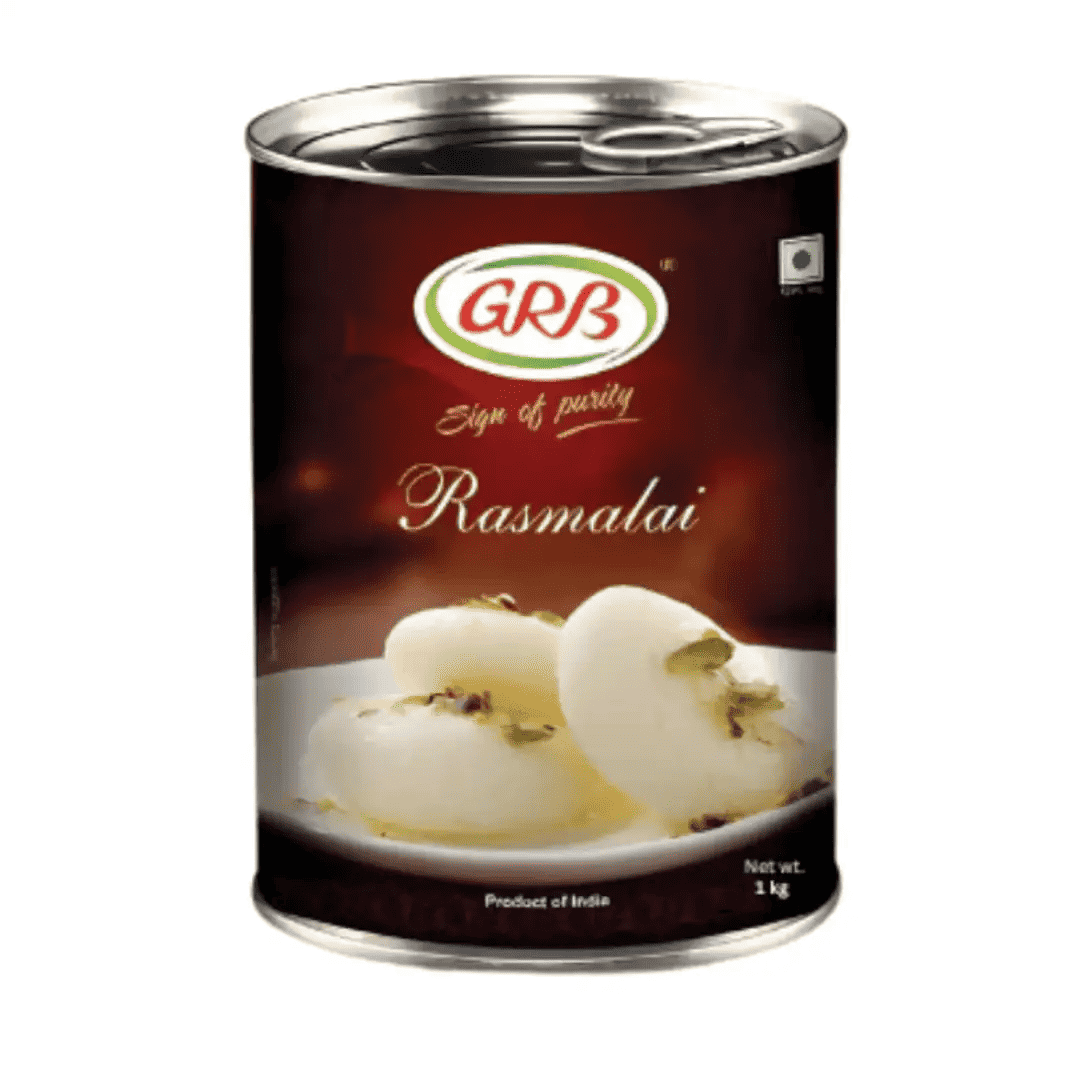GRB Rasmalai 1kg Tin (Ready to Eat) - Namma Markt