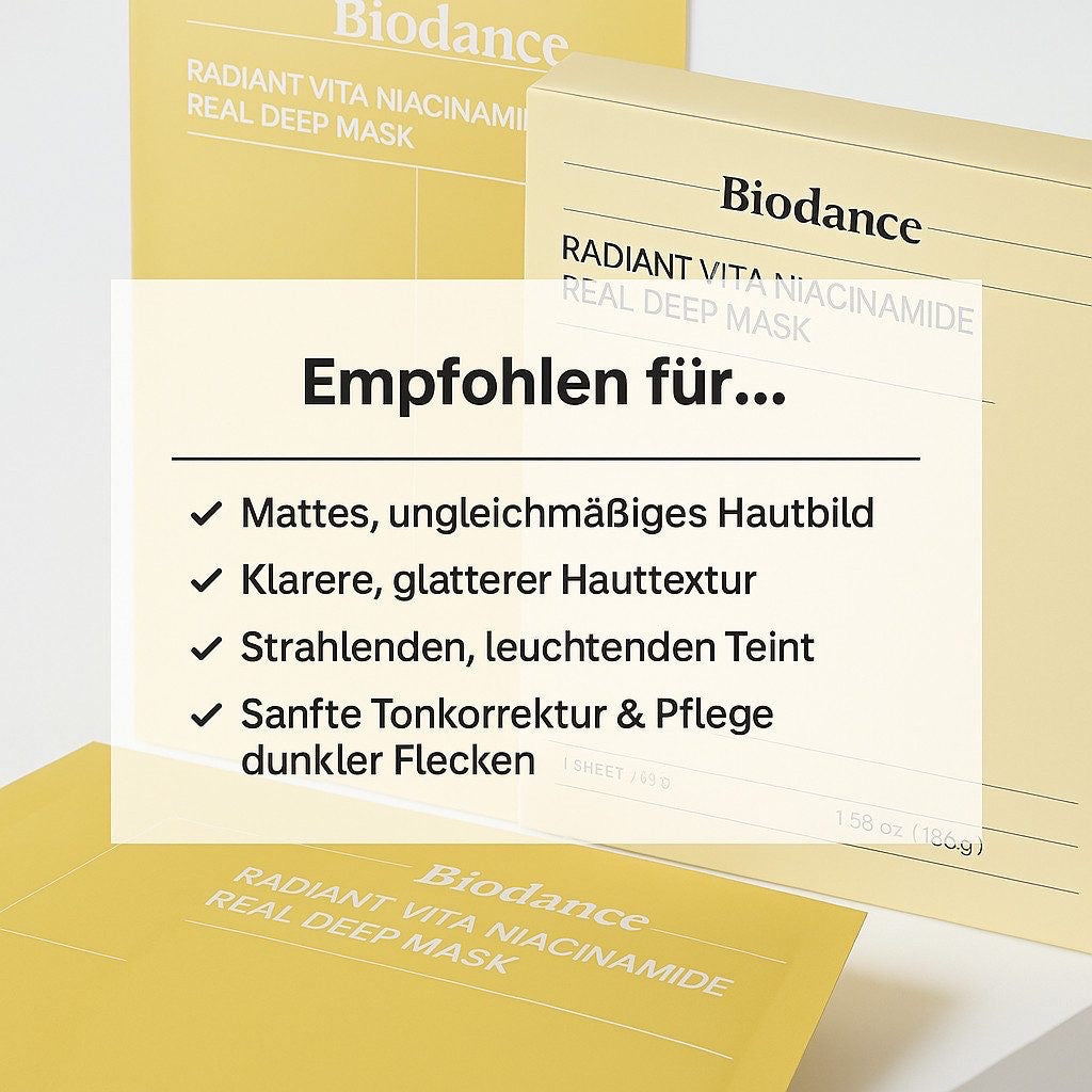 Biodance Radiant Vita Niacinamide Real Deep Mask 4er Pack