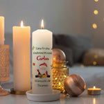 Weihnachtskerze "Fröhliche Weihnachten" mit Namen