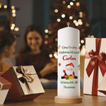 Weihnachtskerze "Fröhliche Weihnachten" mit Namen
