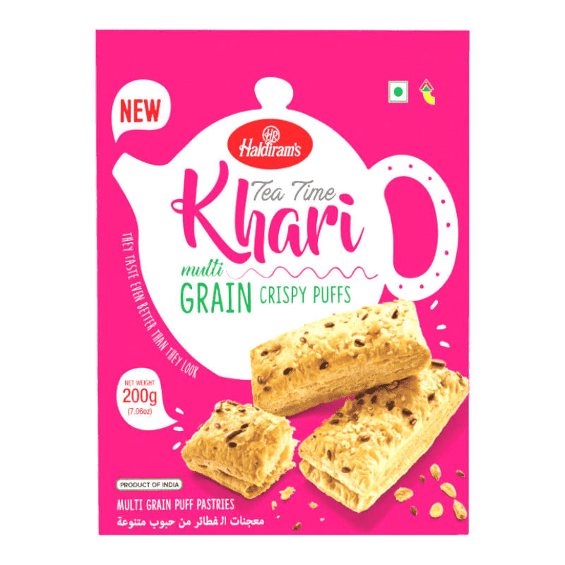 Haldiram's Khari Tea Time MultiGrain Crispy Puffs 200g - Namma Markt