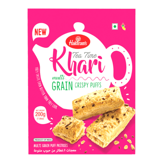 Haldiram's Khari Tea Time MultiGrain Crispy Puffs 200g - Namma Markt