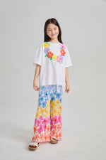 Mermaid Cat Tassel Embroidered Tee