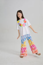 Mermaid Cat Tassel Embroidered Tee